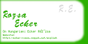 rozsa ecker business card